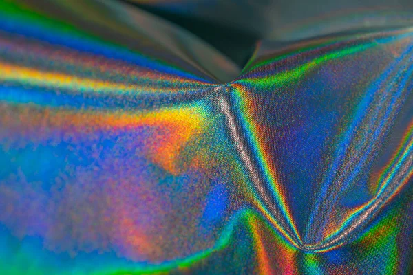 Yanardöner kumaş, modaya uygun, holografik arka plan. Gökkuşağı arkaplan renkli krom kumaş.