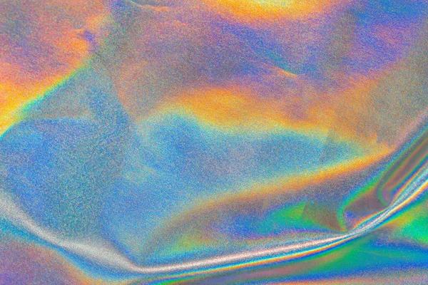 Iriserende Stof Trendy Holografische Achtergrond Regenboog Achtergrond Kleurrijke Chroom Stof — Stockfoto