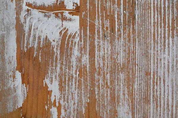 木製の背景 グランジ沖の白いペンキの皮で覆われた板 — ストック写真