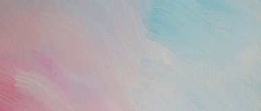 Soyut arkaplan. Pembe ve mavinin tonlarıyla beyaz boyayla kaplanmış tuval..