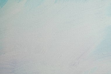 Soyut arkaplan. Mavi tonlarda beyaz boya ile kaplanmış tuval.