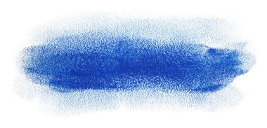 Dökümlü kağıtta mavi bir leke, boyanmış pastel boyalar.