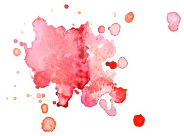 kırmızı lekeli suluboya