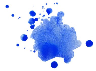 Leke, suluboya lekeler mavi lekeler etrafında