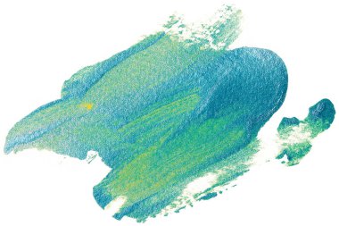 suluboya leke yeşil el çizilmiş