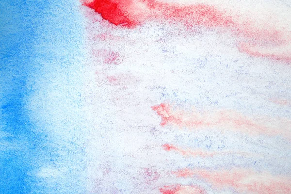 Watercolor Grunge Background Drips Paint Spots Blue Red Shades — Stock Photo, Image