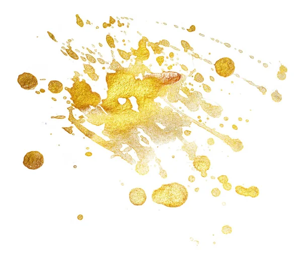 Mancha Pintura Salpicaduras Oro — Foto de Stock