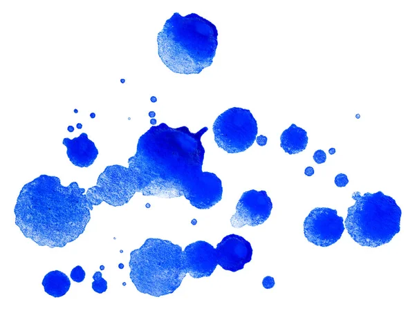 Dökülen suluboya boya mavi leke