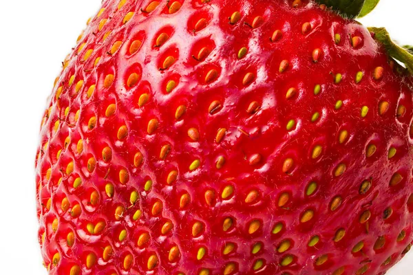 熟したイチゴの表面のマクロ写真 — ストック写真