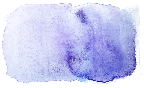 水彩斑斓 水彩画高度详细的水色蓝斑 — 图库照片