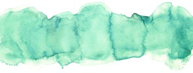 Beyaz arkaplanda suluboya yeşil leke çizgisi afiş arkaplan elementi.