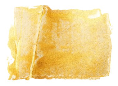 Leke altın rengi metalik parlak beyaz arka planda.