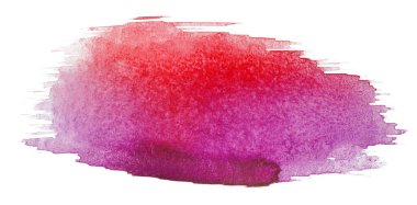 Suluboya lekesi Beyaz arkaplanda kırmızı mor