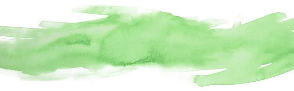 Akvarell Grön Fläck Rand Banner Bakgrund Element Vit Bakgrund — Stockfoto