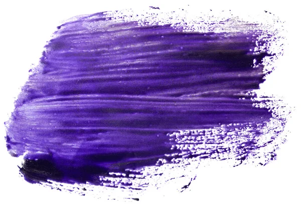 Textura Mancha Acrílica Roxo Escuro Sobre Papel Pinceladas — Fotografia de Stock