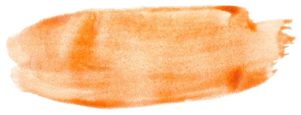 Kağıt Üzerinde Sulu Boya Dokusu Turuncu — Stok fotoğraf