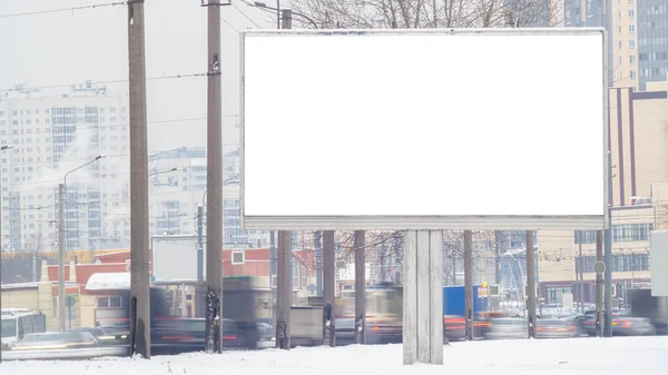 Billboard Mockup Outdoors Outdoor Advertising Poster Advertisement City Street Clipping — Stock Photo, Image