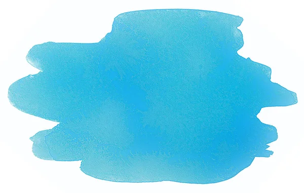 Aquarela Azul Spot Fundo Elemento Mancha Tinta Para Design Com — Fotografia de Stock