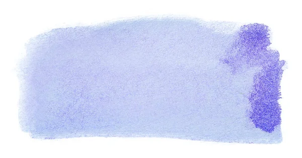 Tache Aquarelle Bleue Sur Fond Blanc — Photo