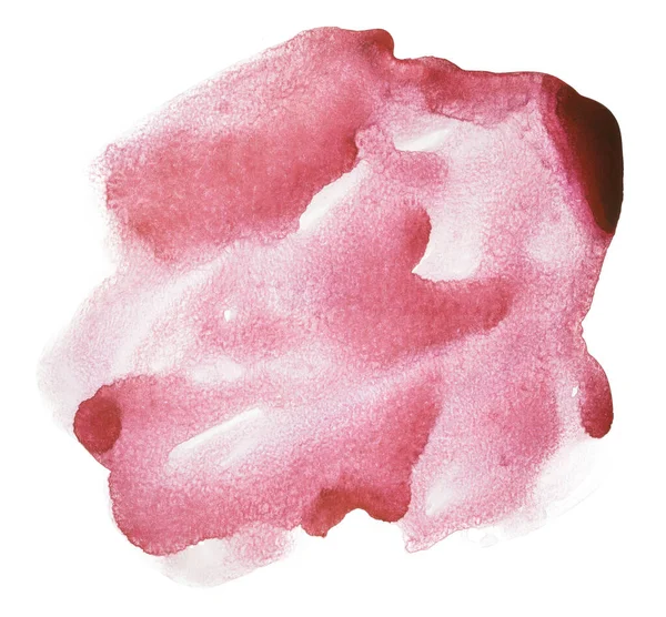 Red Watercolor Stain White Background — Stock Photo, Image