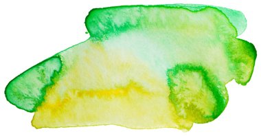 Soyut suluboya lekesi sarı yeşil nokta