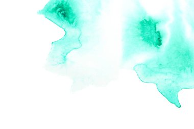 Kağıt üzerinde suluboya yeşil soyut arkaplan