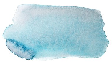 Beyaz arka planda mavi boya lekesi