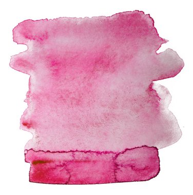 Beyaz arkaplanda kırmızı suluboya lekesi