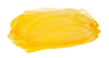 Sarı altın renkli parlak boya lekesi. Beyaz bir arkaplan balonunda metin için kağıt dokusu ile