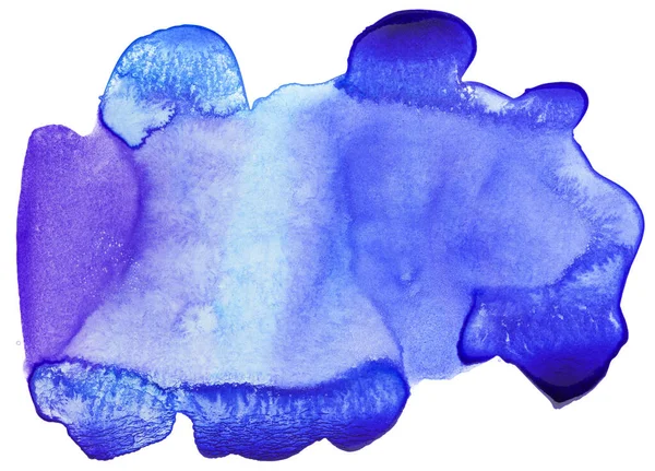 Azul Abstrato Aguarela Mancha Splash Textura Fundo — Fotografia de Stock