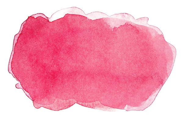 Akwarela Plama Tekstury Czerwony — Zdjęcie stockowe