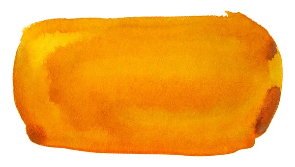 Balon Tekstu Żółto Pomarańczowa Plama Teksturą Białym Tle — Zdjęcie stockowe