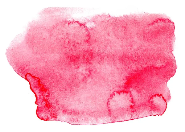 Акварель Красное Пятно Абстрактный Текстурой Белом Фоне Изолированы — стоковое фото