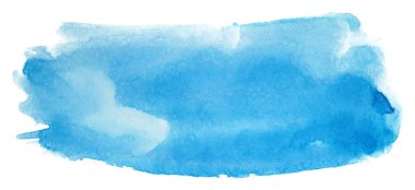 Suluboya mavi, soyut beyaz arkaplan üzerinde doku izole.