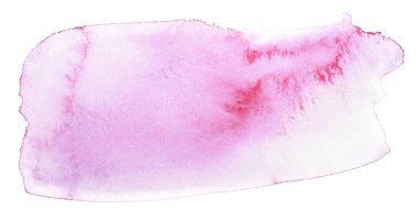 İzole edilmiş beyaz arkaplanda kırmızı suluboya lekesi