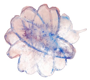 Beyaz zemin üzerindeki suluboya mavi leke izole edilmiş geometrik figür, birçok daire.