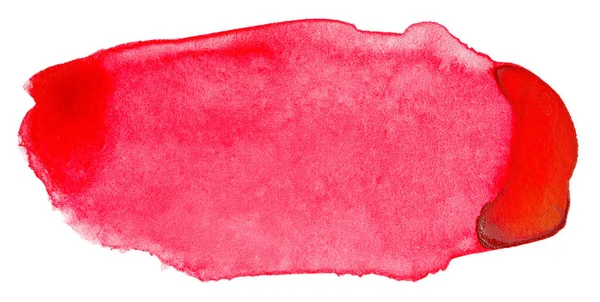 Aquarell Roter Fleck Abstrakt Mit Textur Auf Weißem Hintergrund Isoliert — Stockfoto