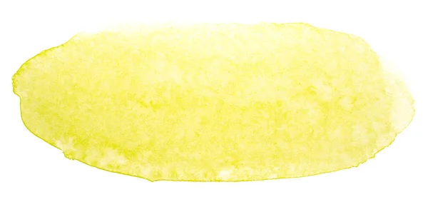 Elemento Coloração Amarela Aquarela Textura Aquarela Foto Papel Fundo Branco — Fotografia de Stock