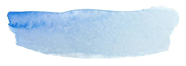 Modrý Akvarel Akvarel Textura Papírové Fotografii Bílém Pozadí Izolované — Stock fotografie