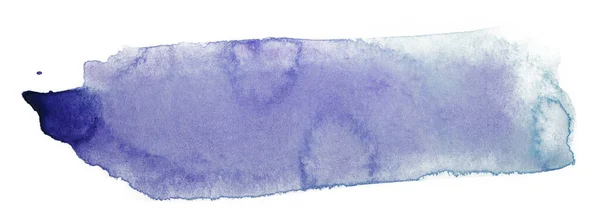 Watercolor Blue Stain Element Watercolor Texture Paper Photo White Background — Stock Photo, Image