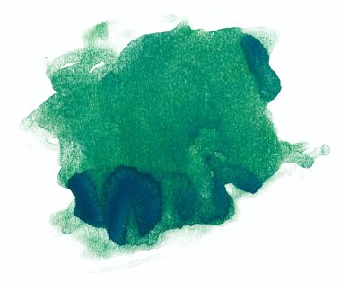 Suluboya lekesi kırmızı renk, beyaz arkaplandaki desenli boya taşması izole edilmiş.