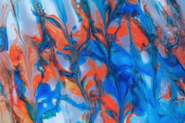 Sudaki soyut arkaplan boyası. Ebru, kağıt mermer boya..