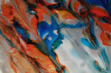 Sudaki soyut arkaplan boyası. Ebru, kağıt mermer boya..