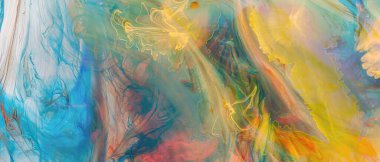 Sudaki soyut arkaplan boyası. Ebru, kağıt mermer boya..