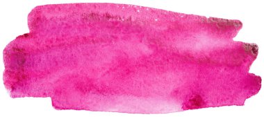 Beyaz zemin üzerinde kırmızı pembe suluboya leke. El çizimi