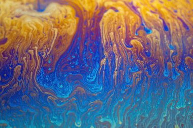 Soyut yanardöner dalga arkaplanı. Sabun köpüğü dokusu