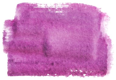 Beyaz arkaplanda suluboya lekesi moru