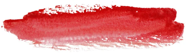 Червона Акварельна Пляма Білому Тлі Ізольований Елемент Рука Намальована — стокове фото