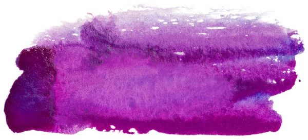 紫色水彩画上的白色背景隔离元素 — 图库照片