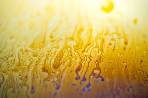 Astratto Sfondo Giallo Caldo Texture Della Bolla Sapone — Foto Stock